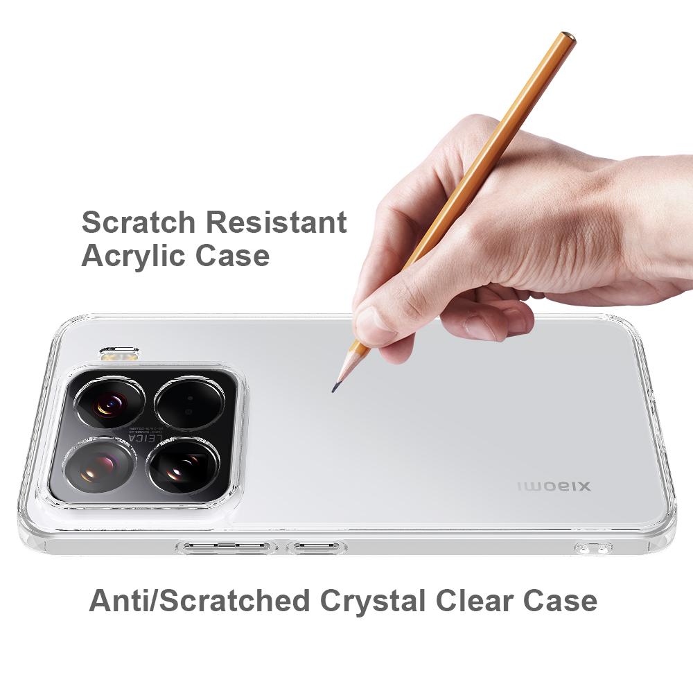 For Xiaomi 15 Pro Clear Phone Case TPU+Acrylic Shockproof Phone Back Cover