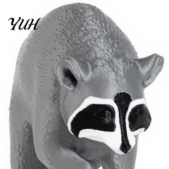 Nature Inspired Decor 3D Printed Racoon Figurine, Cute Raccoon Statue, Funny Desk Buddy, Unique Bookshelf Display Small Animal Collectible Figure for