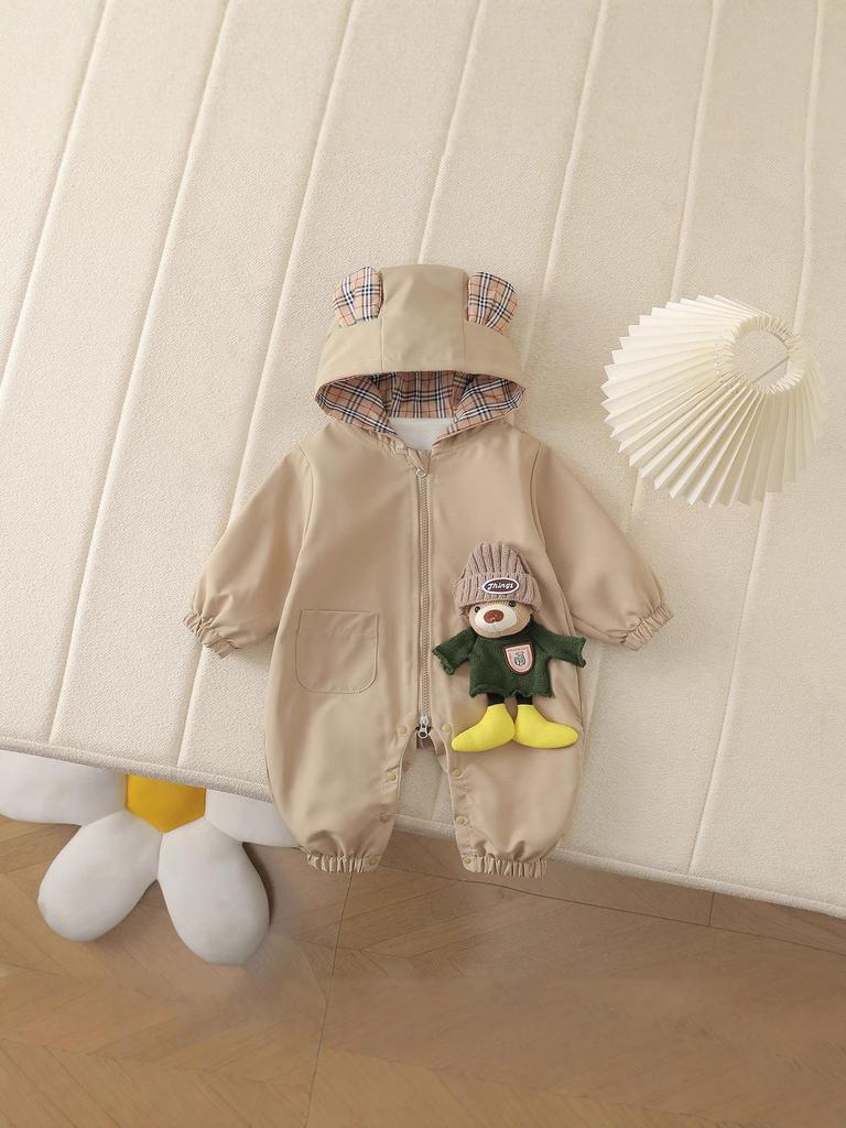 Super Cute Cartoon Baby Romper - Windproof for Spring & Autumn Outings