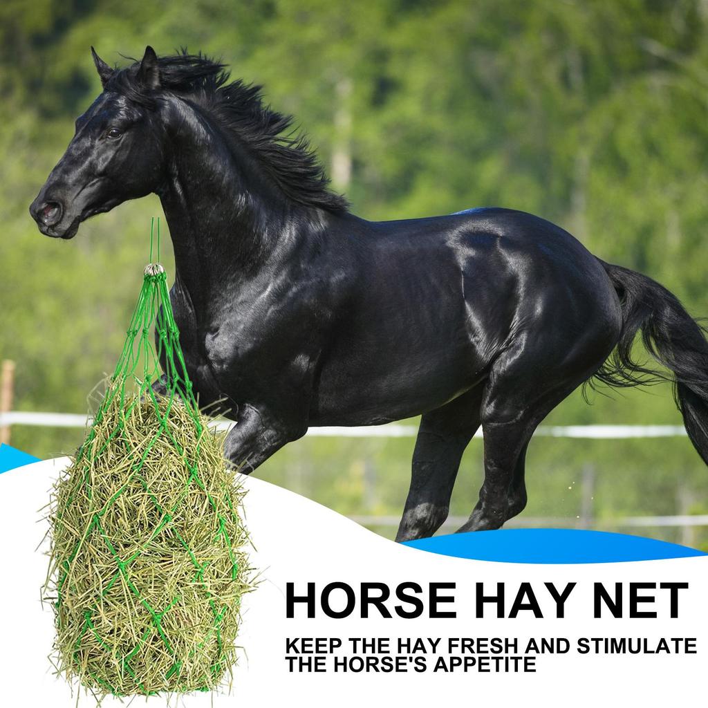 Horse Hay Net Sheep Hay Feeder Hangable Storage Net Supplies Cattle Equine Goat Feeders For Barn Daily Feeding