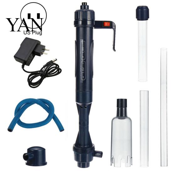 Electric Siphon Adjustable Multi-function Plastic Fish Tool Water Filter Pump for Aquarium Plug US Plug