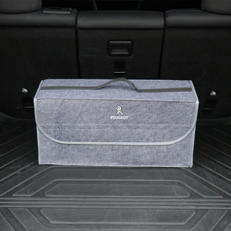 For Peugeot 206 208 306 307 308 407 408 508 2008 3008 407 508 2008 Car Styling Soft Felt Storage Bag Organizer Car Foldable Trunk Bag Car Accessories