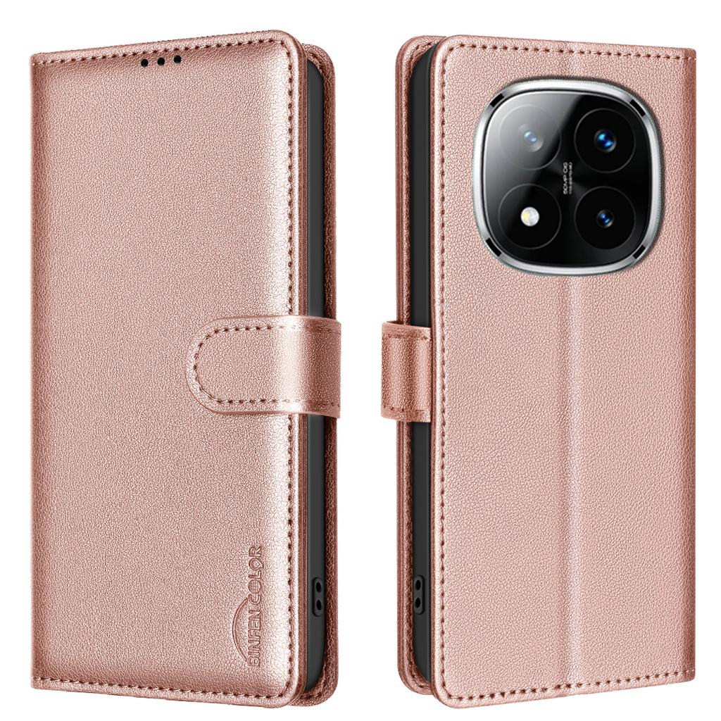 BINFEN COLOR BF32 For Xiaomi Redmi Note 14 Pro+ 5G/Note 14 Pro 5G/Poco X7 5G Leather Case Wallet RFID Blocking Phone Cover
