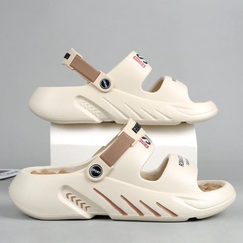 

Летние новые мужские массажные тапочки, уличные сандалии, пляжные удобные шлепанцы, сабо, повседневная обувь для сада, мужские сандалии, большой размер 47 48 39-40