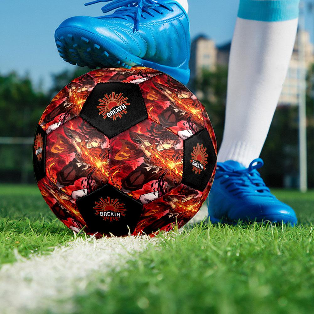 1pc Demon Slayer Kimetsu no Yaiba Soccer Ball Size 5 Indoor Soccer Ball Fashion Colorful Backyard Game - Great For Sports Fans Gift HE33