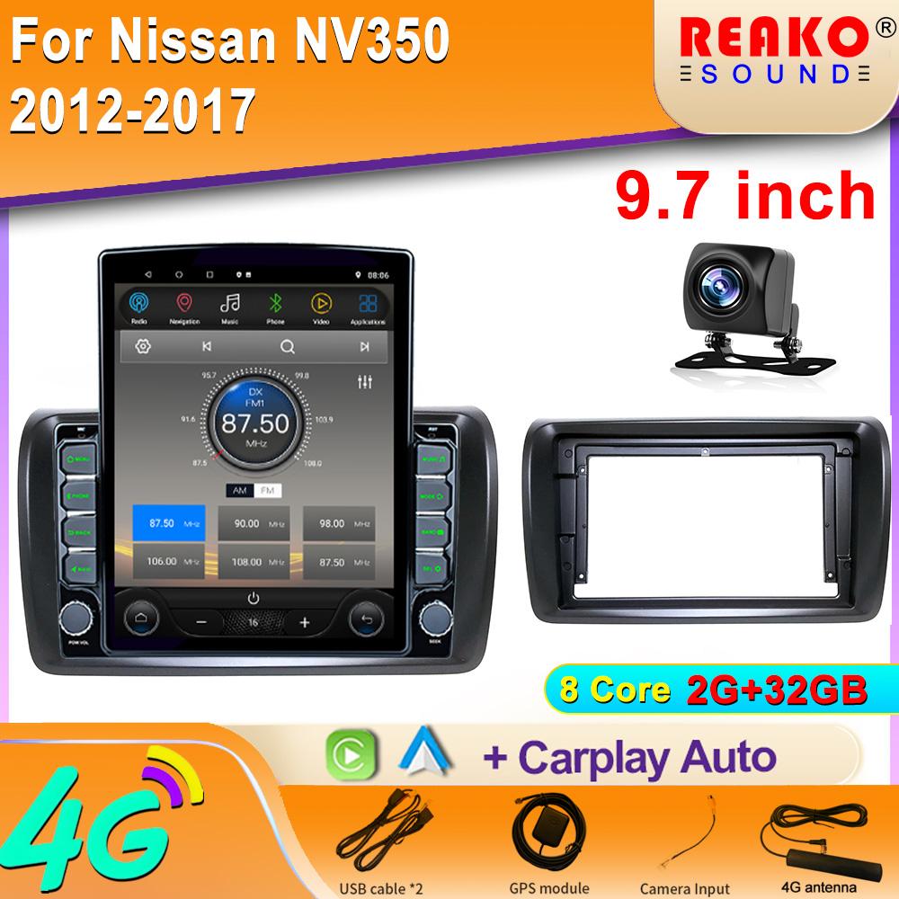 

9,7-дюймовый вертикальный экран Tesla автомобильное радио для Nissan NV350 Caravan 2012-2024 GPS навигация мультимедийный плеер видео Carplay 8 core 2GB+32GB
