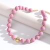 New Resin Round Beaded Chain Necklaces Bracelets for Women Man Statement Marbling Color Acrylic Choker Handmade Jewelry Gift