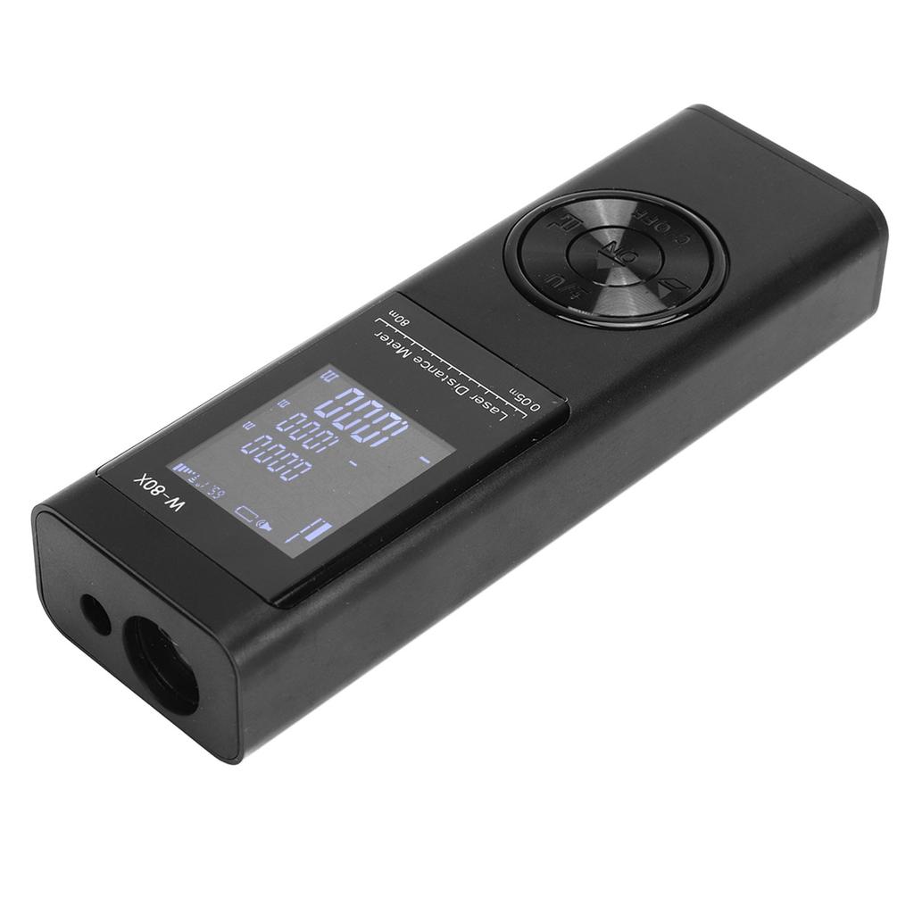 Laser Distance Meter 80meter Rechargeable Mini Portable Pocket Measurement Tool with Backlit Display Black