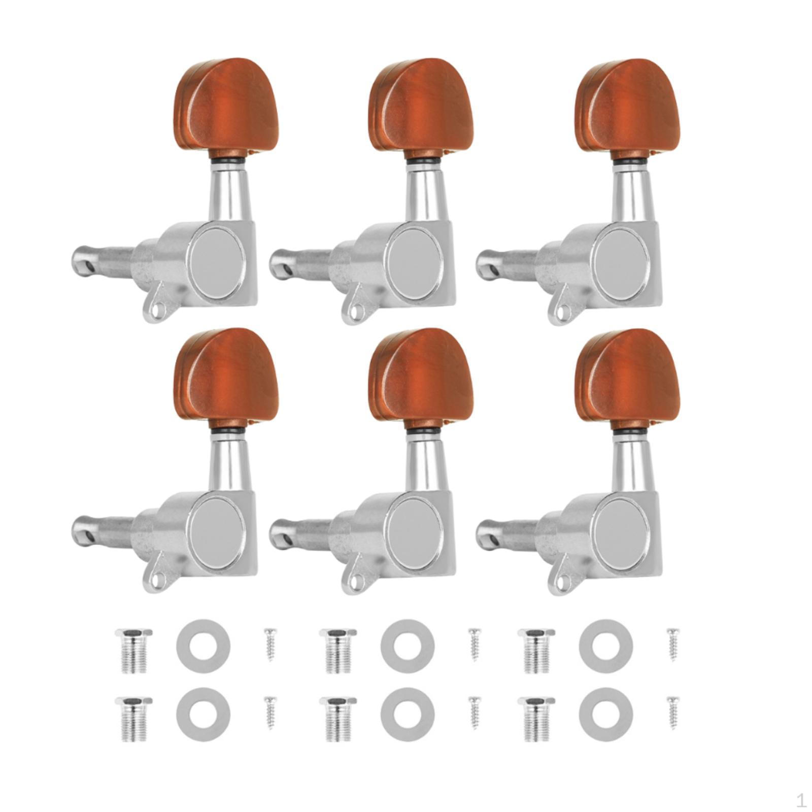 

6x Колки для настройки гитарных струн с 6 винтами Ремонт музыкальных инструментов Подарки для гитариста Запчасти