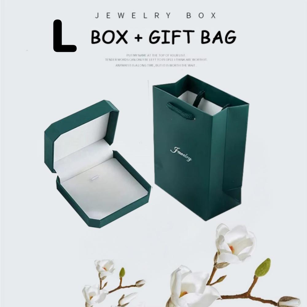 1/4pc Jewelry Trinket Box With Bag For Necklace Earrings Ring Bracelet High-end Gift Packaging Case Set Birthday Wedding Decor