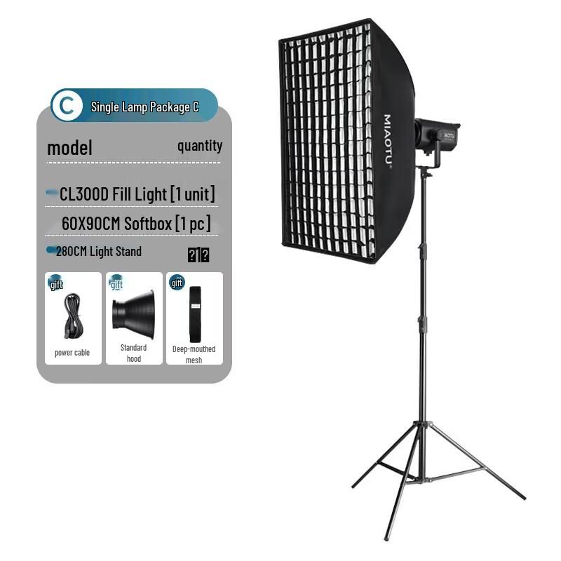MiaoTu CL300D Single Color Temperature LED Photography Light
