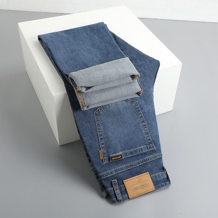 

Мужские свободные джинсы прямые летние широкие брюки большого размера для среднего и молодого возраста повседневные 42