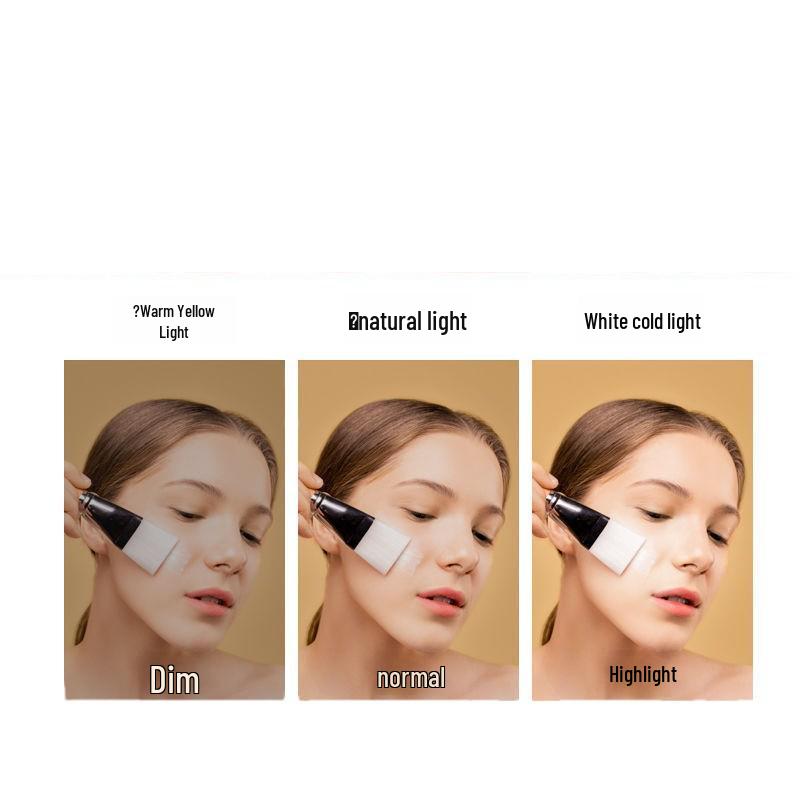 Roterbar cylindrisk LED-sminkspegel med fyllnadsljus