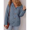 Fall Winter New Women's Loose Solid Color Quilted Crew Neck Cotton Padded Jacket European American Style Casual Outerwear Wholesale
