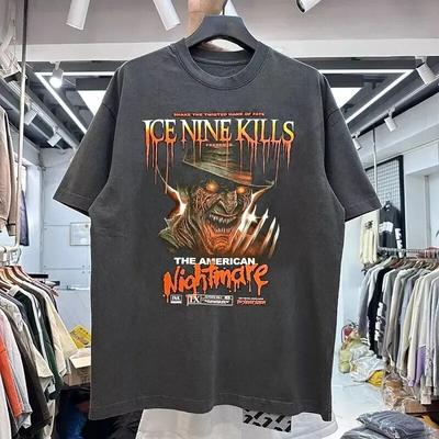 Der Amerikanische Albtraum Ice Nine Kills Rockband 2024 T-Shirt Nachdruck S-4XL