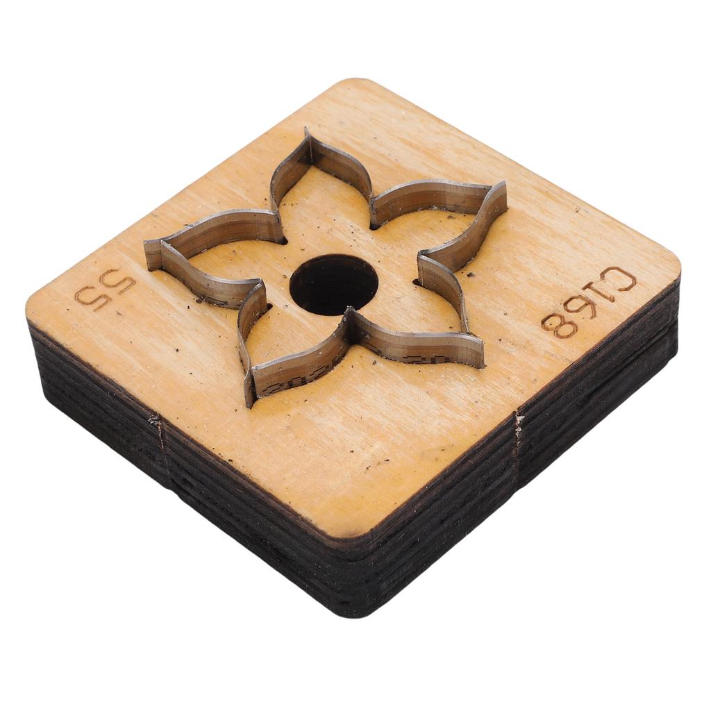 Blumenleder-Stanzform Holzbasis Scharfe Metallklinge Lederstanze für Dekorationen Geschenke