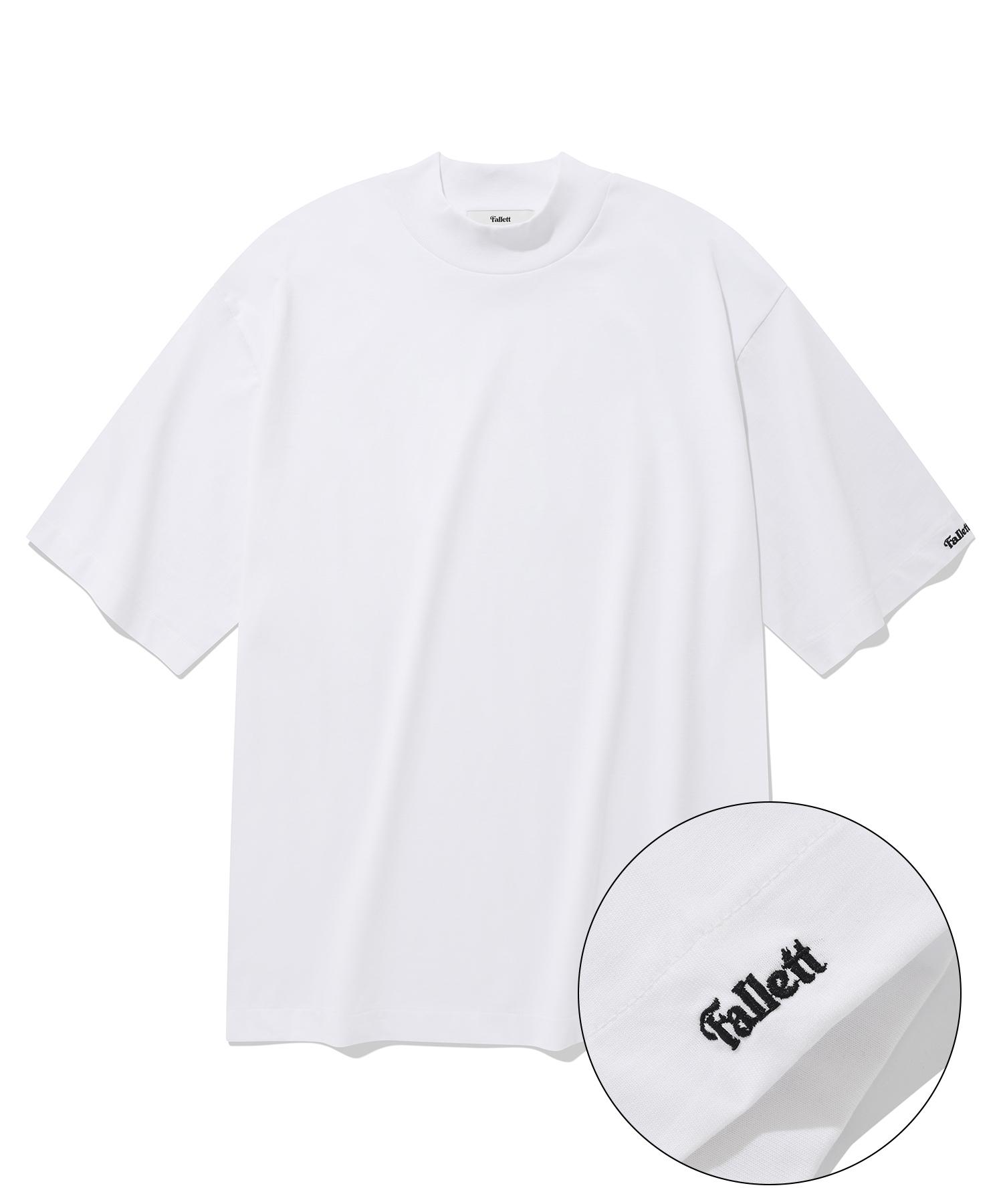 Pallet Story Logo Mock Neck Short Sleeve T-Shirt White White/L