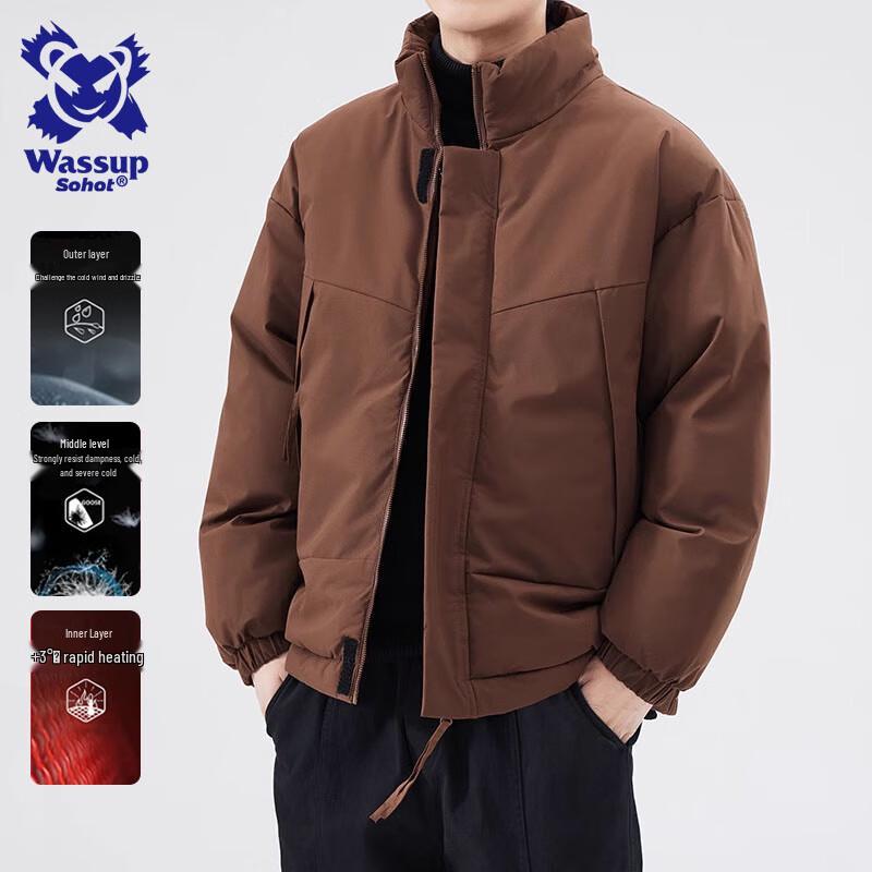 Wassup Sohot Men's Stand Collar Padded Jacket