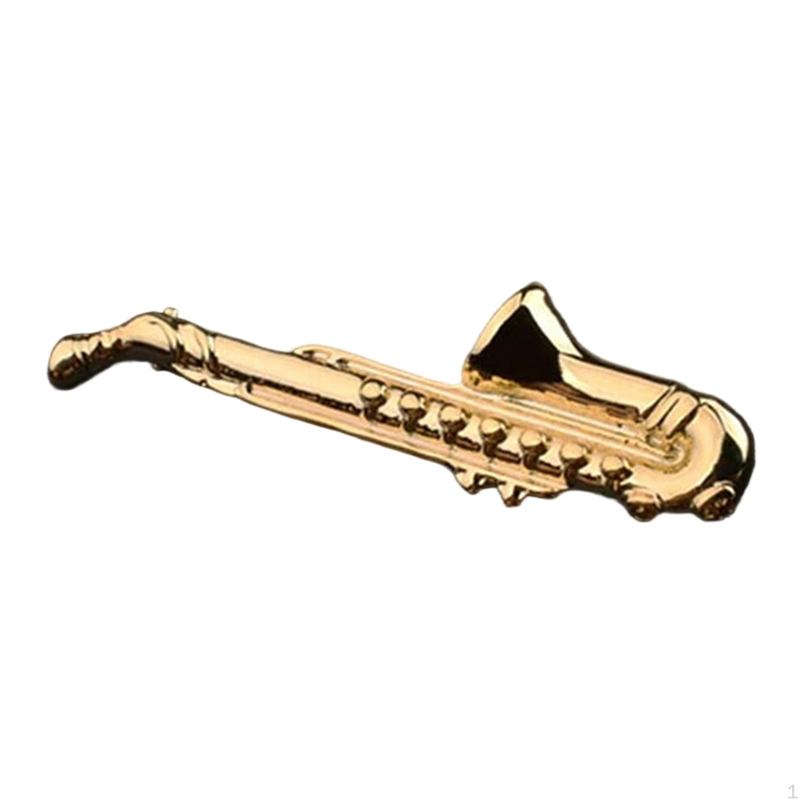 

Saxophone Tie Clip Gift Fashion Necktie Pin for Family Friends Boyfriends Dating