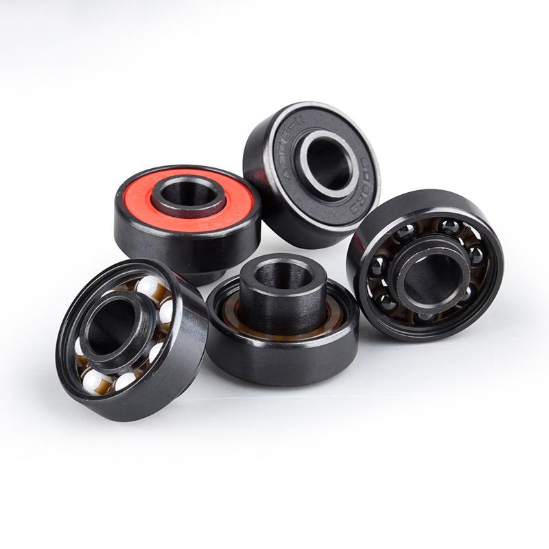 1Pc 608Rs Black And White Ceramic Ball Bearing High Speed Roller Skate Skateboard Wheel Miniature Bearings