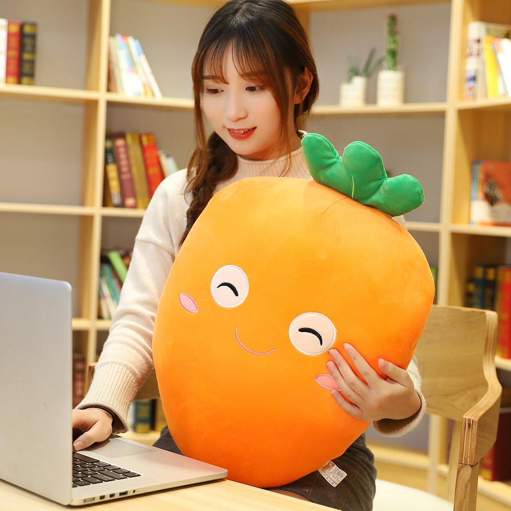 Super Soft Vegetables Plush Toys Kawaii Carrot Pillow Stuffed Soft Carrot Down Cotton Dolls Birthday Gift
