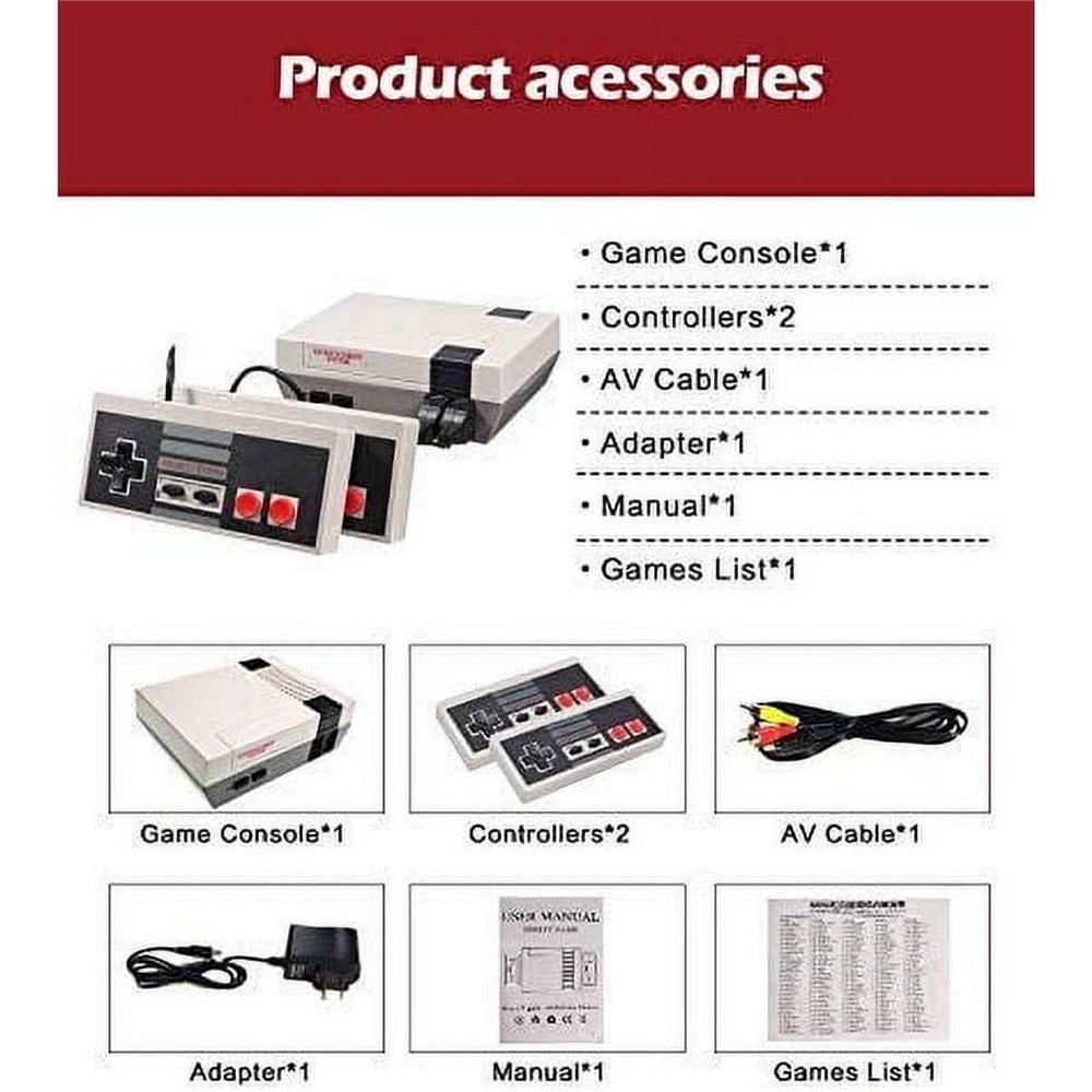 Classic retro controller, built-in 620 retro games, two-player mode, suitable for children and adults, plug and play, AV output TV controller