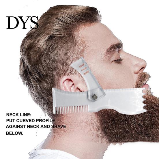 Facial Hair Grooming Tool Beard Styling Comb Portable Line Up Edging Shaping 360-Degree Rotation Perfect Men for All Face Shapes Home School