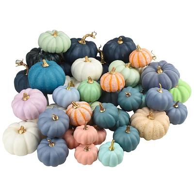 16 Stück künstliche Herbstkürbisse, künstliche Schaumstoff-Kürbisse für Halloween, Thanksgiving, Halloween-Dekoration