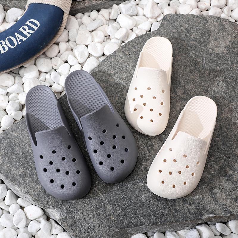 Fashion Crestar Women's Summer Sandals Outdoor Fashion Soft Bottom EVA Mules Non-slip Holes Garden Shoes Unisex Comfortable House Slides