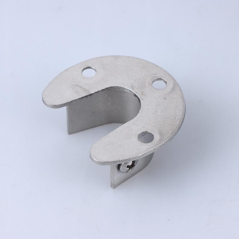 1/2Pcs Curtain Rod Tube Hook Fixed Support Bracket Seat Stainless Steel Flange Seat Wardrobe Hanger Rod Fixing Hardware Parts