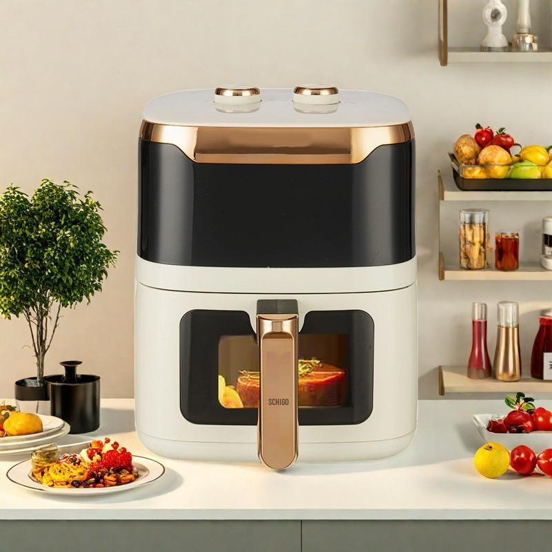 Large Capacity Multi-Function Air Fryer Oven with Safety Features and No-Flip Steam Tender Bake