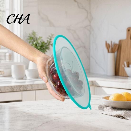 Silicone Seals Bowl Cover, Reusable Multi-Size Food Storage Lids Set, Dishwasher Cover Safe Eco-Friendly Fresh for Bowls Cups Mugs Jars Plate Lid