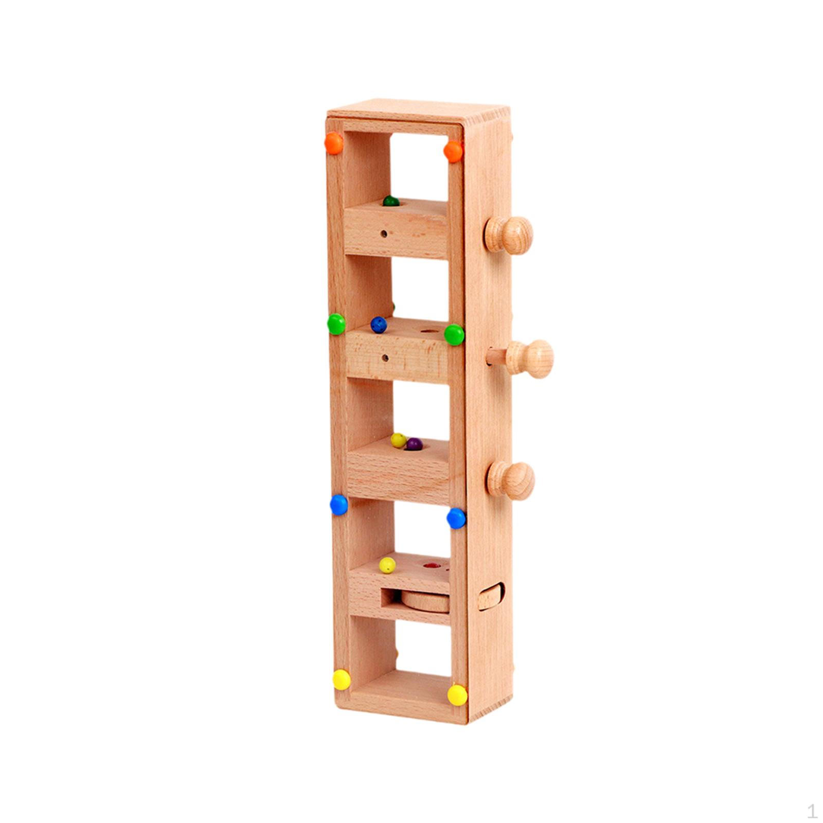 Wooden Marble Run Toys Early Educational Develop Intelligence Learning Ball Drop Tree