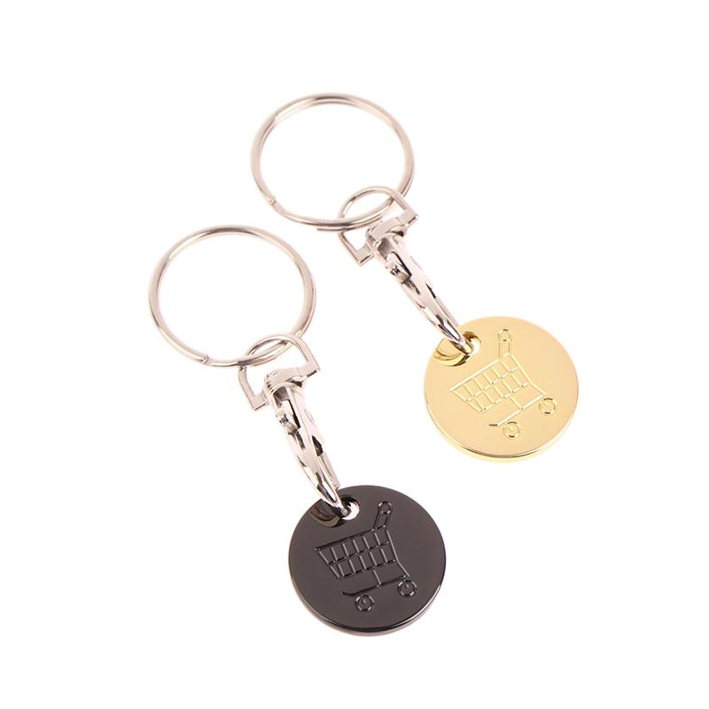 1Pc Shopping Trolley Remover Key Ring Token Chip With Carabiner Hook Practical Metal Portable Durable Universal Supermarket