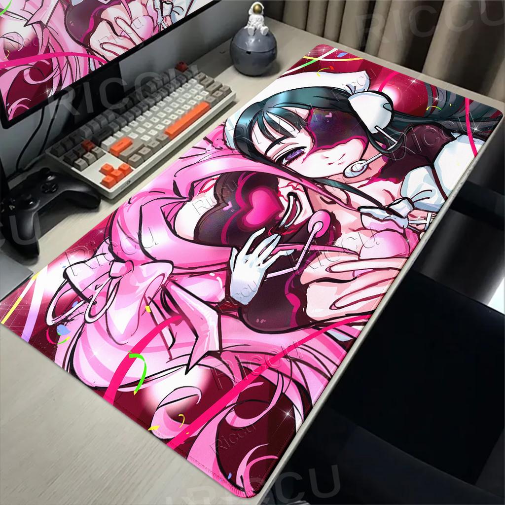 Comic Couple Cute Anime A-alien Stage Pattern Mouse Pads Anti-slip Locking Edge Thickened Desktop Mats Large Comfort Gaming Rugs