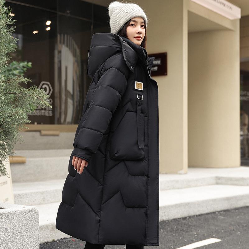 Women's Winter Plus Size Cotton Clothes Medium Long Knee Length Loose Cotton Jacket