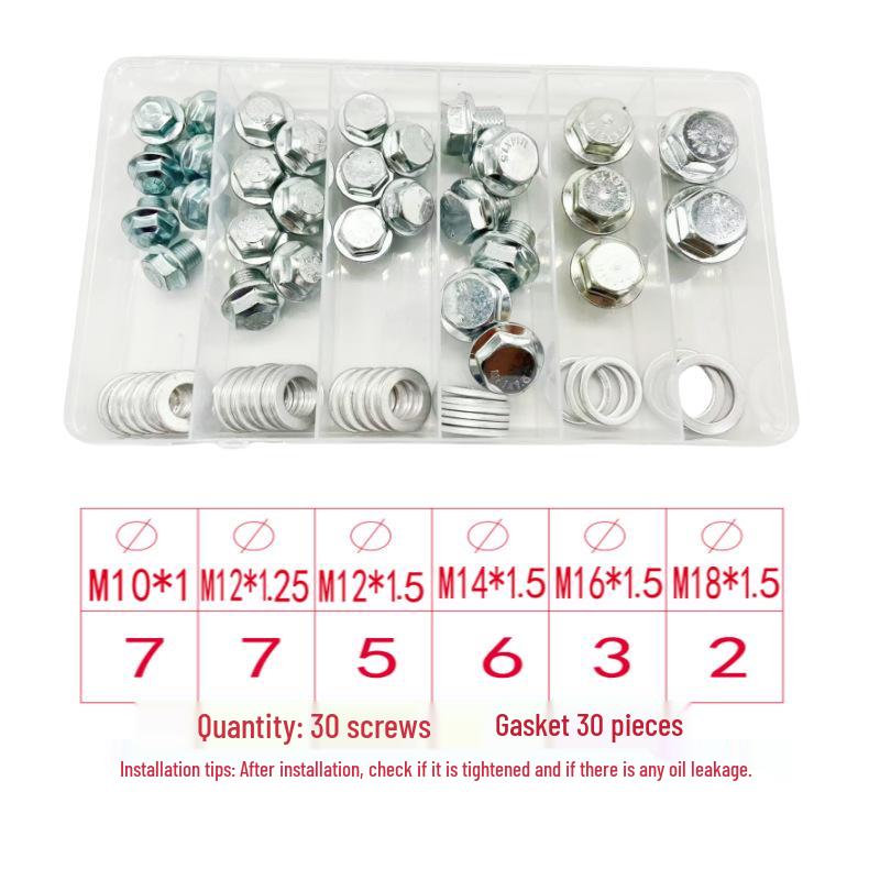 Universal Oil Pan Drain Plug Set with Gasket