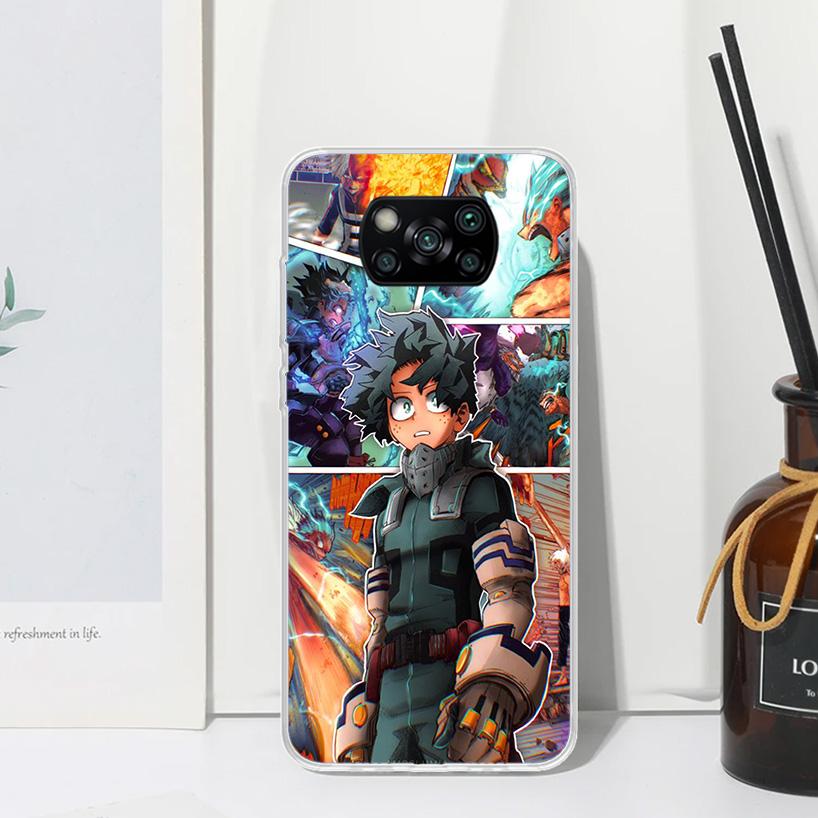 My Hero Izuku Deku Phone Case For Xiaomi Poco X7 X6 X5 M7 M8 Pro F7 Ultra Redmi 15C 15 13C 13 12C 12 10 10C 10A Art Fundas Poco
