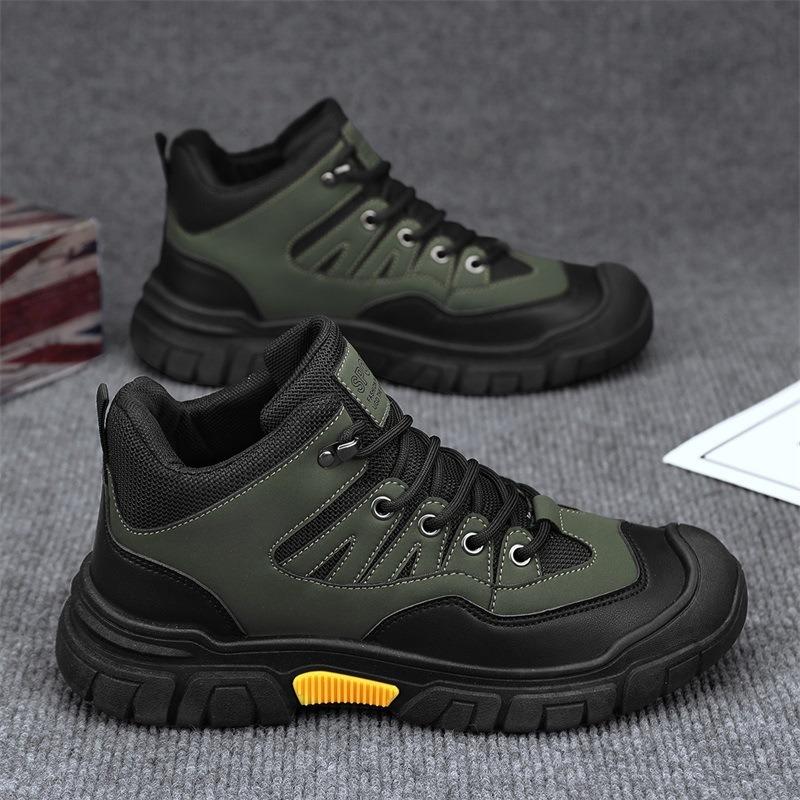 Fashion Men's Shoes Fashion Comfort High-top Platform Sneakers Men's Outdoor Resistant Comfort Tooling Boot Soft Soled Non Slip Sneakers