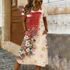 Summer Dresses for Women 2026 Casual Midi Dresses for Women with Butterfly Print Graduation Dress and Floral Dress for Daily Wear