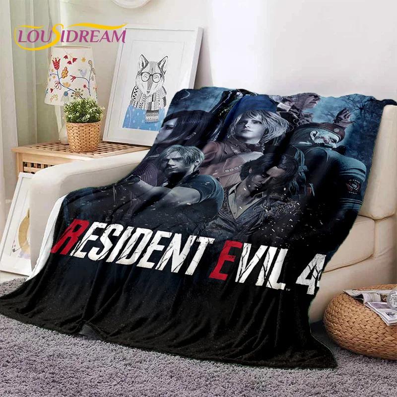 Horror Games R-Resident Evil Soft Flannel Blanket for Beds Bedroom Sofa Picnic,Throw Blanket for Cover Outdoor Leisure Nap Gift