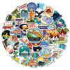 50 New Outdoor Camping Theme Stickers Water Cup Tent Scenery Without Repeated Decoration Stickers
