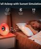 Relógio com alto-falante Bluetooth, despertador com luz de despertar e simulação de nascer do sol e pôr do sol, luz noturna colorida, tocador de música