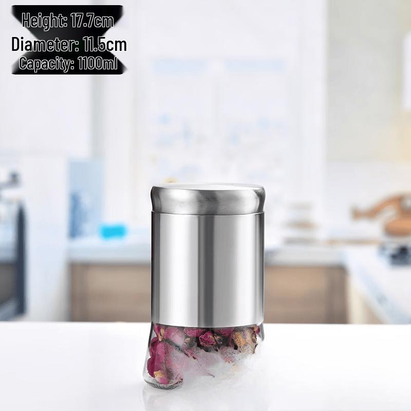 Ruhan Stainless Steel Airtight Storage Canister Set