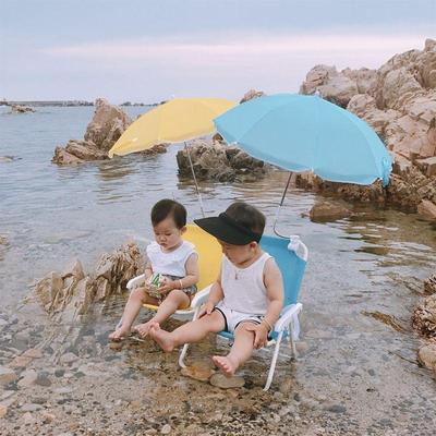 Children's Beach Chairs With Umbrellas Outdoor Toy Camping Deck Stool Folding Multifunctional Portable Recliner For Kids