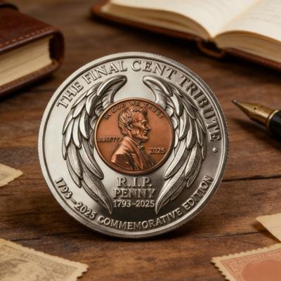 1/2/3/4/5Pcs Final Cent Tribute Coin R.I.P. Penny Souvenir Coin Historic Collectible Token History Buffs Collectors