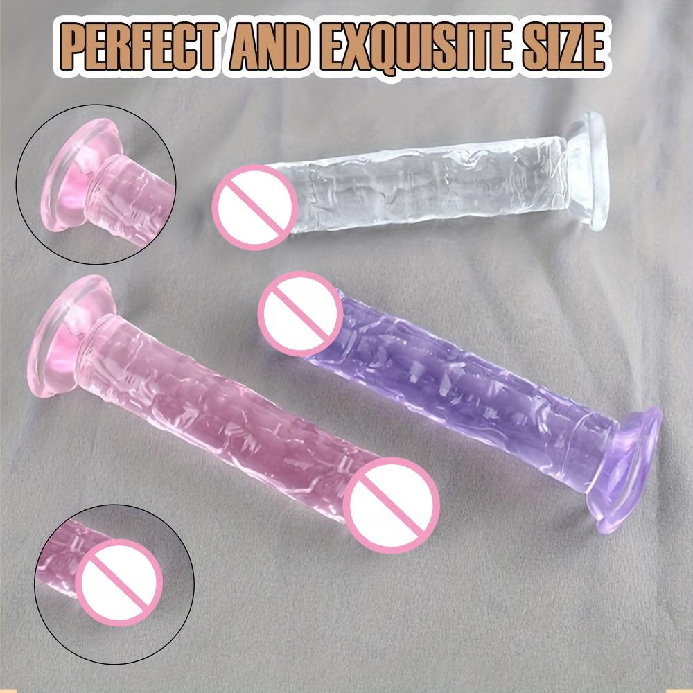 Large Crystal Clear Jelly Realistic Dildo Penis Dick Anal Plug Vaginal Anal Stimulation Suction Cups Masturbator Adult Sex Toys