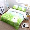 Cat-Themed Pastoral Art Set Soft Comfortable Duvet Cover Bedding Set Included 1*Duvet Cover & 2*Pillowcases, Gift