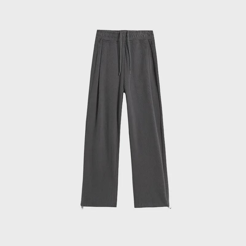 Damen Graue Lammleder Jogginghose - Herbst/Winter 2025 Neu Locker Lässig Weitbein plus Verdickte Knöchelhose.