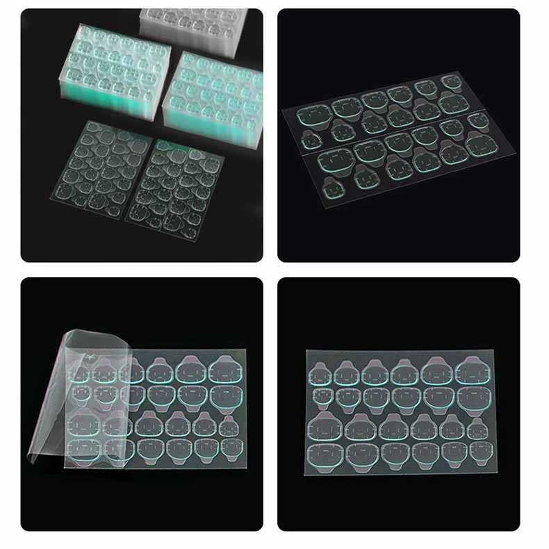120/240PCS Jelly Waterproof Double-Sided Transparent Nail Tape Ultra Thin Strong Hold Invisible Damage-Free Removable for Fake Nails